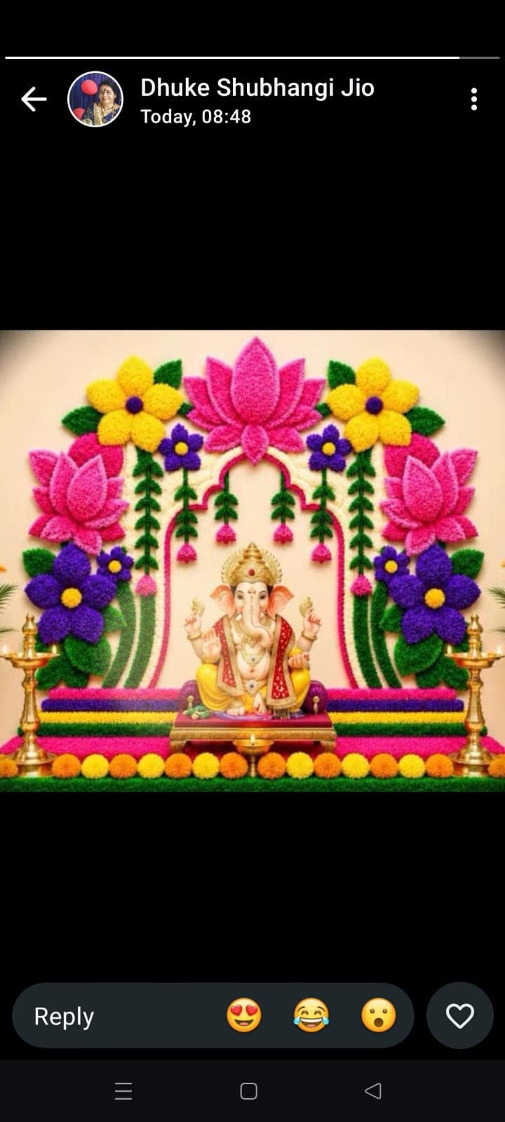 Ganapati décor setup
