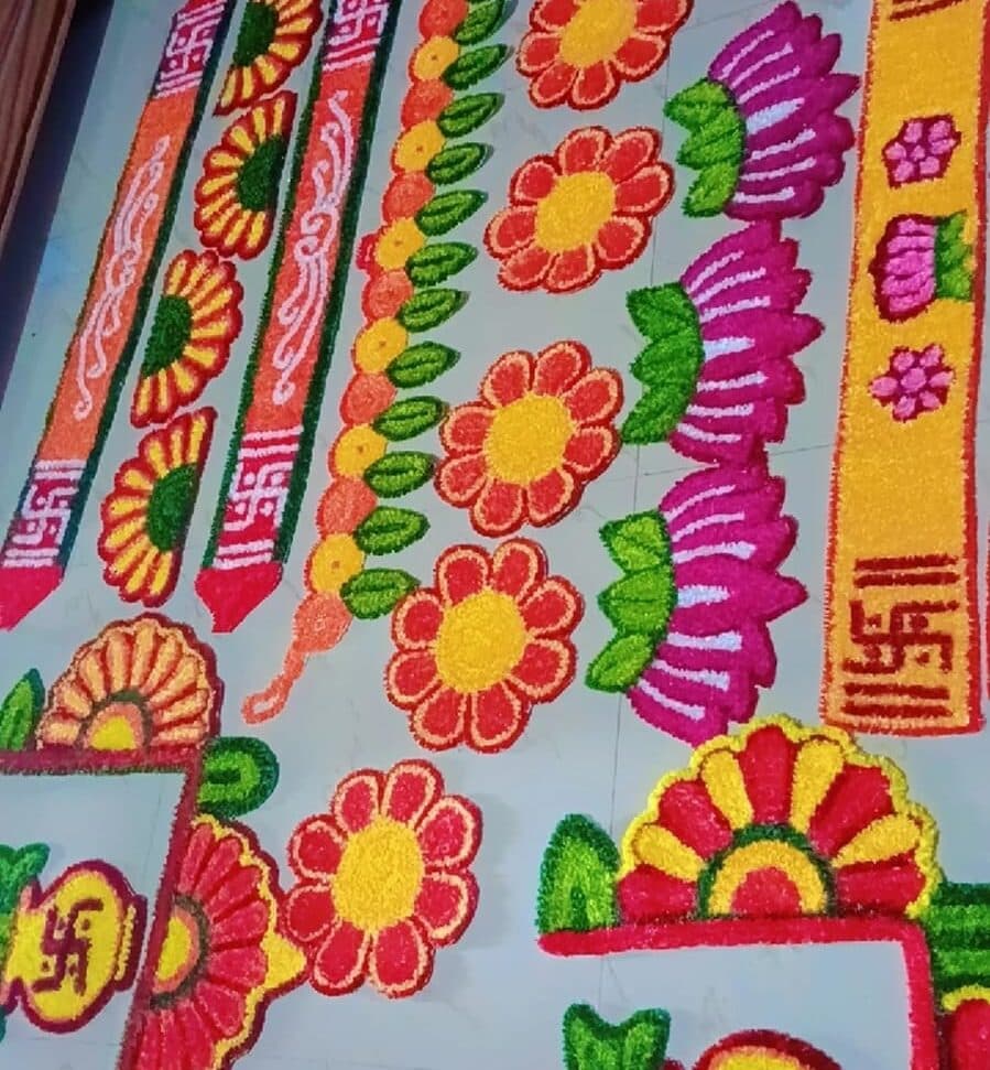 Indian artisan crafting festive décor
